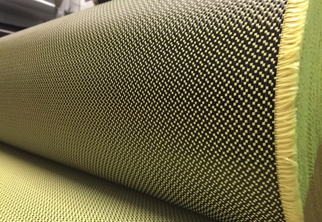 Sold by the yard 4" Wide 5oz '1st Quality' Carbon KEVLAR® Hybrid Fabric 